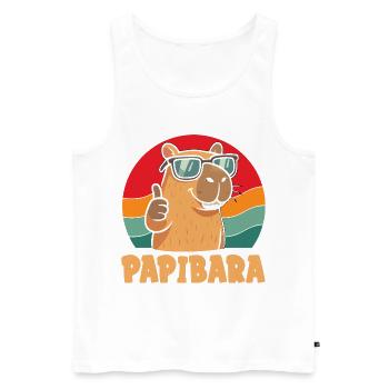Life is Better with Capybaras - Süßes Nagetier - Männer Premium Bio Tank Top - Weiß - Vorne - Michal (187cm)