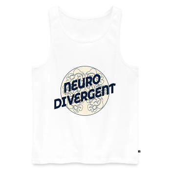 NEURODIVERGENT NEURODIVERSITY - Men's Premium Organic Tank Top - white - Front - Michal (187cm)