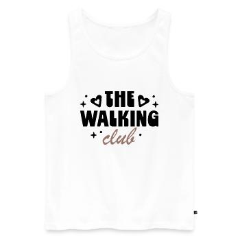 Esthétique de marche de fille de club ambulant - Débardeur bio Premium Homme - blanc - Devant - Michal (187cm)