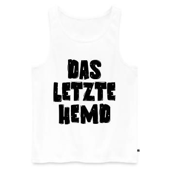 The Last Shirt - Men's Premium Organic Tank Top - white - Front - Michal (187cm)
