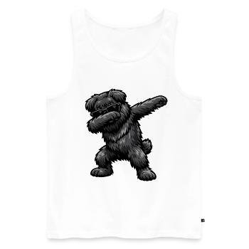 Dapping de Bouvier des Flandres - Débardeur bio Premium Homme - blanc - Devant - Michal (187cm)
