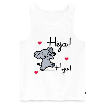 Hello Elephants - Men's Premium Organic Tank Top - white - Front - Michal (187cm)