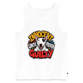 Bull Terrier - Men's Premium Organic Tank Top - white - Front - Michal (187cm)
