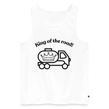 King Of The Road Tanker Truck Crown Grafik - Männer Premium Bio Tank Top - Weiß - Vorne - Michal (187cm)
