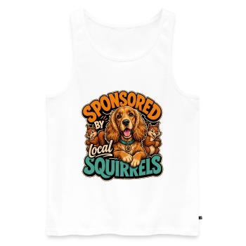 English Cocker Spaniel - Men's Premium Organic Tank Top - white - Front - Michal (187cm)