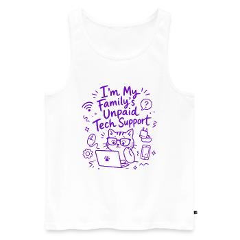 I'm My Family's Unpaid Tech Support - Funny Tech - Men's Premium Organic Tank Top - white - Front - Michal (187cm)