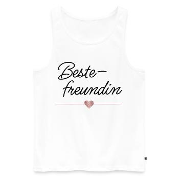 Beste Freundin Herz Geschenk Freundschaft - Männer Premium Bio Tank Top - Weiß - Vorne - Michal (187cm)