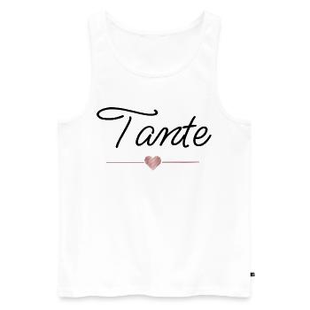 Aunt Heart Gift Family Favorite Person - Men's Premium Organic Tank Top - white - Front - Michal (187cm)