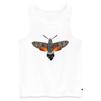 Papillon colibri Macroglossum stellatarum - Débardeur bio Premium Homme - blanc - Devant - Michal (187cm)