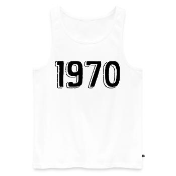 1970 - Débardeur bio Premium Homme - blanc - Devant - Michal (187cm)