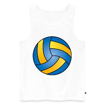 Handball Ballsport Sport Handballfan Ball - Männer Premium Bio Tank Top - Weiß - Vorne - Michal (187cm)