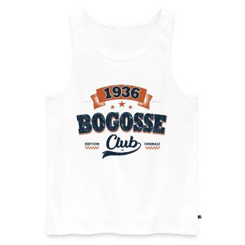 Cadeau Homme Né en 1934 – Bogosse Club - Débardeur bio Premium Homme - blanc - Devant - Michal (187cm)