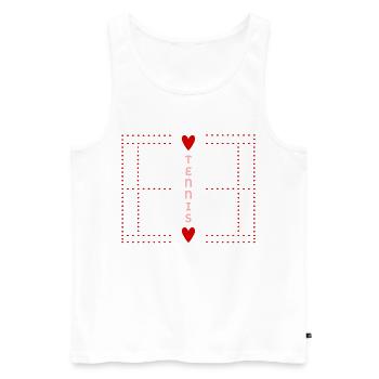 Tennisplatz - Männer Premium Bio Tank Top - Weiß - Vorne - Michal (187cm)