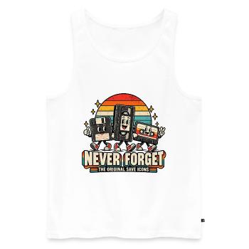 Retro-Speicher-Icons - Männer Premium Bio Tank Top - Weiß - Vorne - Michal (187cm)