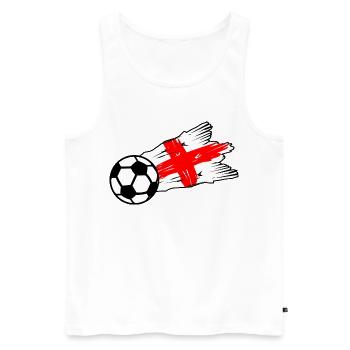 St Georg Kreuz Fußball Graffiti - Männer Premium Bio Tank Top - Weiß - Vorne - Michal (187cm)