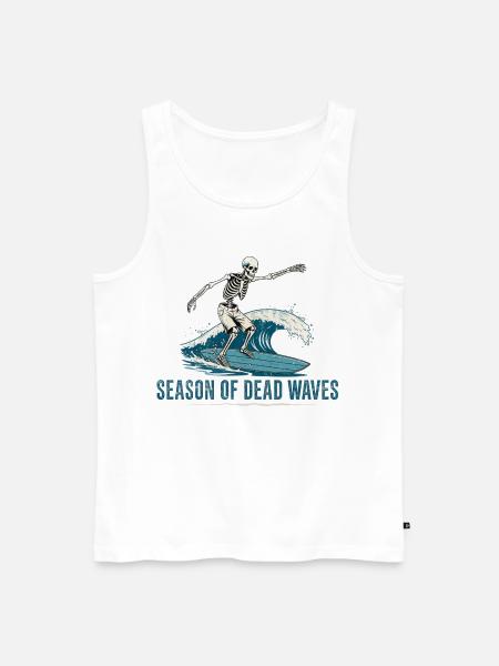 Halloween Skelett - Männer Premium Bio Tank Top - Weiß