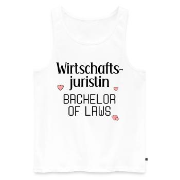 Studium Abschluss Wirtschaftsjuristin - Männer Premium Bio Tank Top - Weiß - Vorne - Michal (187cm)