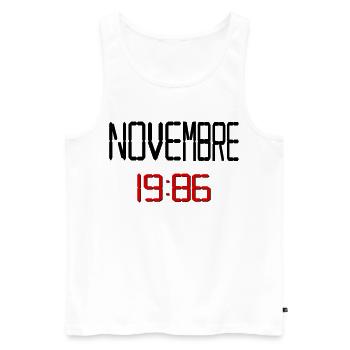 Geburtstag, November 1986 Französisch - Männer Premium Bio Tank Top - Weiß - Vorne - Michal (187cm)