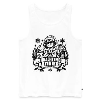 Weihnachtsmodus aktiviert: Lustiges Gamer-Geschenk - Männer Premium Bio Tank Top - Weiß - Vorne - Michal (187cm)