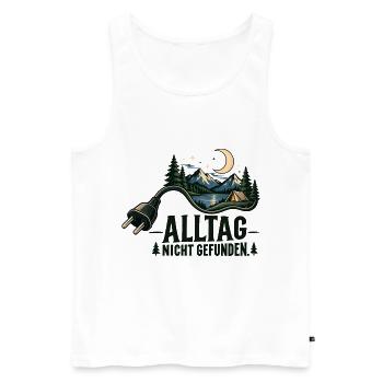 Alltag Nicht Gefunden – Nachtcamping - Männer Premium Bio Tank Top - Weiß - Vorne - Michal (187cm)
