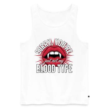 Sorry You're Not My Blood Type - Männer Premium Bio Tank Top - Weiß - Vorne - Michal (187cm)