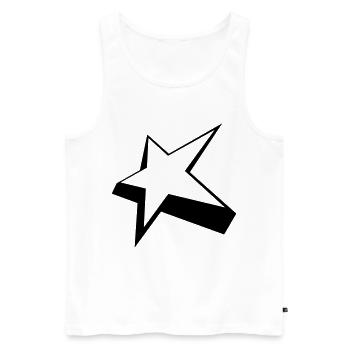 Stilvoller Stern - Männer Premium Bio Tank Top - Weiß - Vorne - AI Model Male 178 light (178cm)