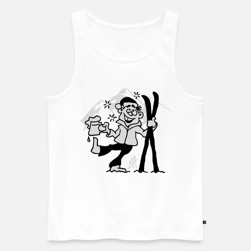 Apres-ski - Männer Premium Bio Tank Top - Weiß
