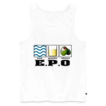 epo - Men's Premium Organic Tank Top - white - Front - AI Model Male 178 light (178cm)
