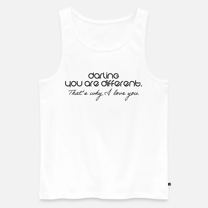 Romantisch - Männer Premium Bio Tank Top - Weiß