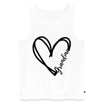 ICH LIEBE OMA. OMA GESCHENK. - Männer Premium Bio Tank Top - Weiß - Vorne - AI Model Male 178 light (178cm)