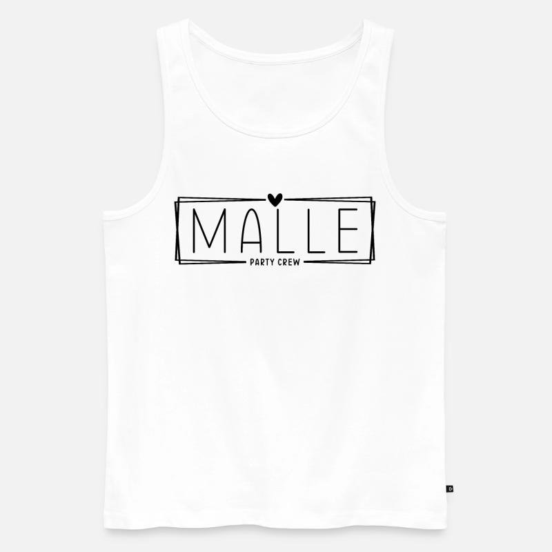 Malle Party Crew - Männer Premium Bio Tank Top - Weiß