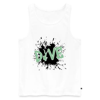 tauchen, diving, taucher, apnoe - Männer Premium Bio Tank Top - Weiß - Vorne - Michal (187cm)