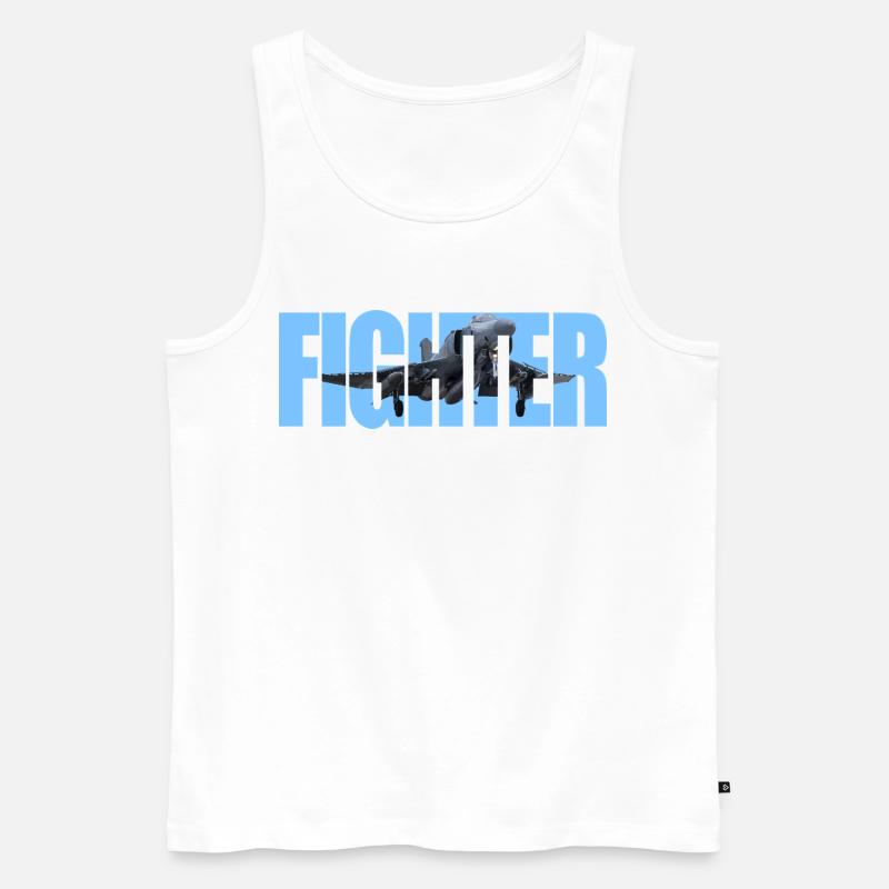 Fighter F-4 Phantom - Männer Premium Bio Tank Top - Weiß