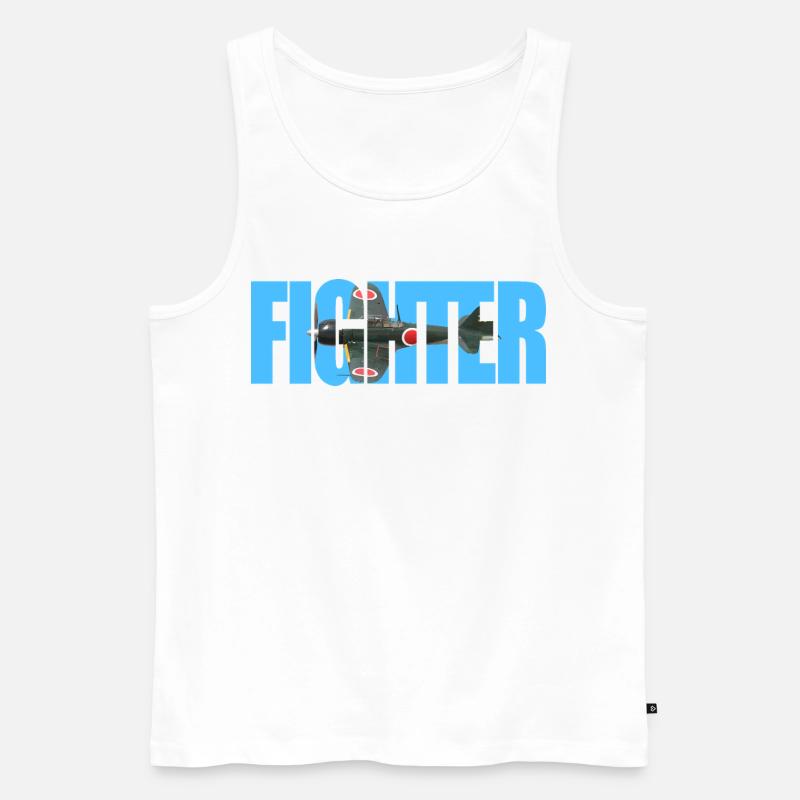 Fighter A6M Zero - Männer Premium Bio Tank Top - Weiß