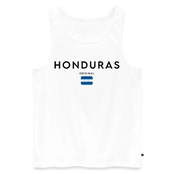 Drapeau du Honduras, design minimaliste élégant - Débardeur bio Premium Homme - blanc - Devant - AI Model Male 178 light (178cm)