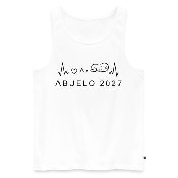 Futuro Abuelo 2027 Latido Corazón Anuncio Embarazo - Männer Premium Bio Tank Top - Weiß - Vorne - Michal (187cm)
