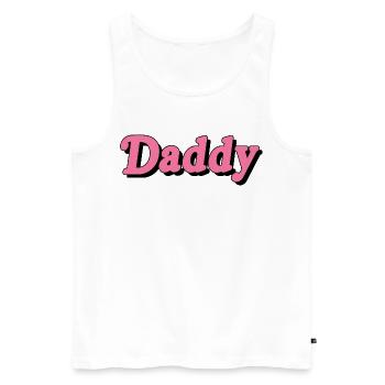 Whimsical Daddy Text Design - Men's Premium Organic Tank Top - white - Front - AI Model Male 178 light (178cm)