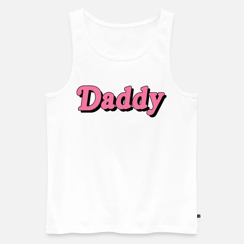 Skurriles Daddy-Textdesign - Männer Premium Bio Tank Top - Weiß
