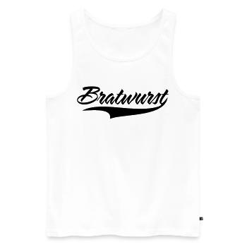 bratwurst - Männer Premium Bio Tank Top - Weiß - Vorne - Michal (187cm)
