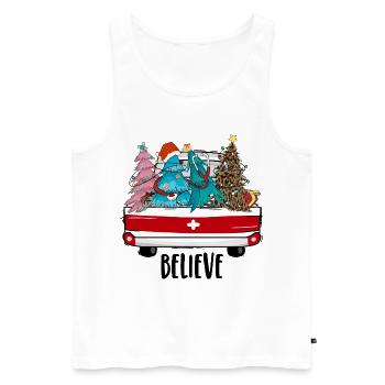 Croyez tenue de Noël - Débardeur bio Premium Homme - blanc - Devant - Michal (187cm)