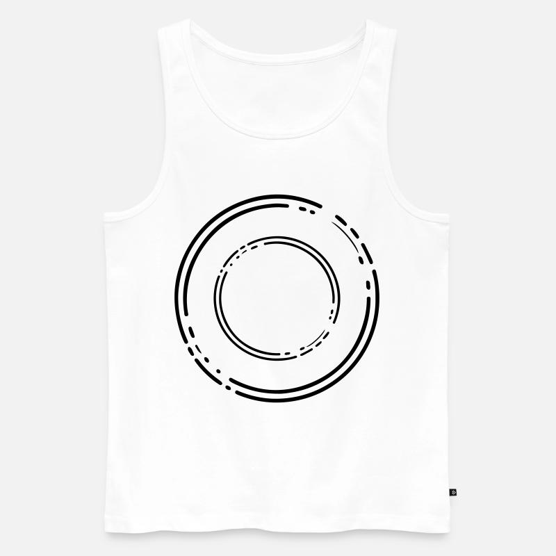 Kreis Design - Männer Premium Bio Tank Top - Weiß