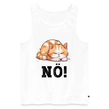 Nope Just Nope No No Cat Cat Funny Saying - Men's Premium Organic Tank Top - white - Front - AI Model Male 178 light (178cm)
