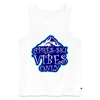 Après-ski vibes only - Men's Premium Organic Tank Top - white - Front - AI Model Male 178 light (178cm)