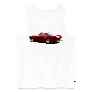 Oldtimer P1800 S - Men's Premium Organic Tank Top - white - Front - AI Model Male 178 light (178cm)