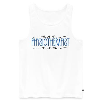 Physiotherapist Proud Mom Cute Gift - Men's Premium Organic Tank Top - white - Front - Michal (187cm)