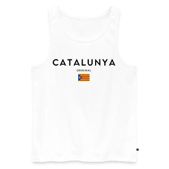 Catalan pride, minimalist elegant design - Men's Premium Organic Tank Top - white - Front - Michal (187cm)
