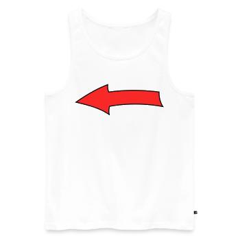 Arc à flèches - Débardeur bio Premium Homme - blanc - Devant - Michal (187cm)