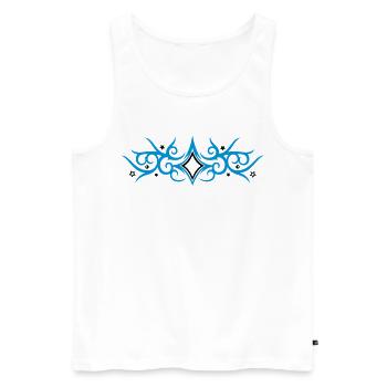 Tribal Tattoo ornament with stars. - Men's Premium Organic Tank Top - white - Front - Michal (187cm)