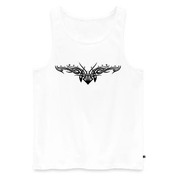 Filigranes Tribal mit Kugeln, Tattoo - Männer Premium Bio Tank Top - Weiß - Vorne - AI Model Male 178 light (178cm)