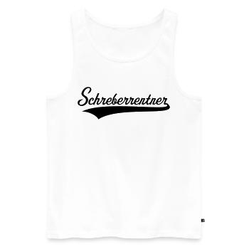 Schreberrentner (Rentner / Schrebergärtner / B) - Männer Premium Bio Tank Top - Weiß - Vorne - Michal (187cm)